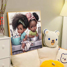 Load image into Gallery viewer, Diamond Painting - Full Round - black kid (40*40CM)
