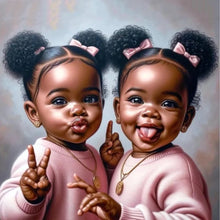Load image into Gallery viewer, Diamond Painting - Full Round - black kid (40*40CM)
