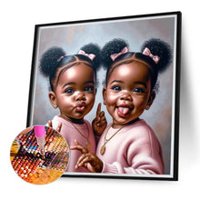 Load image into Gallery viewer, Diamond Painting - Full Round - black kid (40*40CM)
