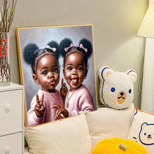 Load image into Gallery viewer, Diamond Painting - Full Round - black kid (40*40CM)
