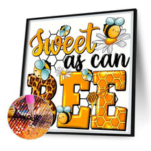 Load image into Gallery viewer, Diamond Painting - Full Round - bee text (30*30CM)
