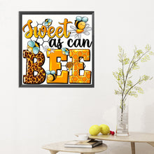 Load image into Gallery viewer, Diamond Painting - Full Round - bee text (30*30CM)

