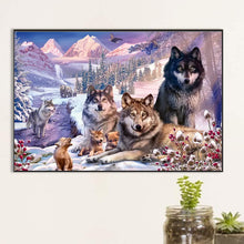 Load image into Gallery viewer, Diamond Painting - Full Round - wolf pack (60*40CM)
