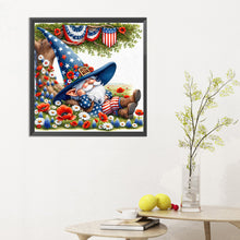 Load image into Gallery viewer, Diamond Painting - Full Round - american flag gnome (30*30CM)
