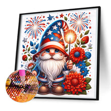 Load image into Gallery viewer, Diamond Painting - Full Round - american flag gnome (30*30CM)

