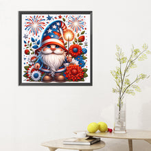 Load image into Gallery viewer, Diamond Painting - Full Round - american flag gnome (30*30CM)
