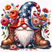 Load image into Gallery viewer, Diamond Painting - Full Round - american flag gnome (30*30CM)
