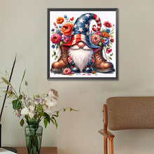 Load image into Gallery viewer, Diamond Painting - Full Round - american flag gnome (30*30CM)
