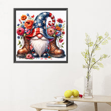 Load image into Gallery viewer, Diamond Painting - Full Round - american flag gnome (30*30CM)
