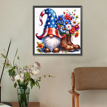 Load image into Gallery viewer, Diamond Painting - Full Round - american flag gnome (30*30CM)
