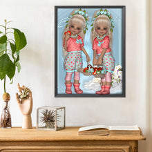 Load image into Gallery viewer, Diamond Painting - Full Round - 3D twin types boy and girl (30*40CM)
