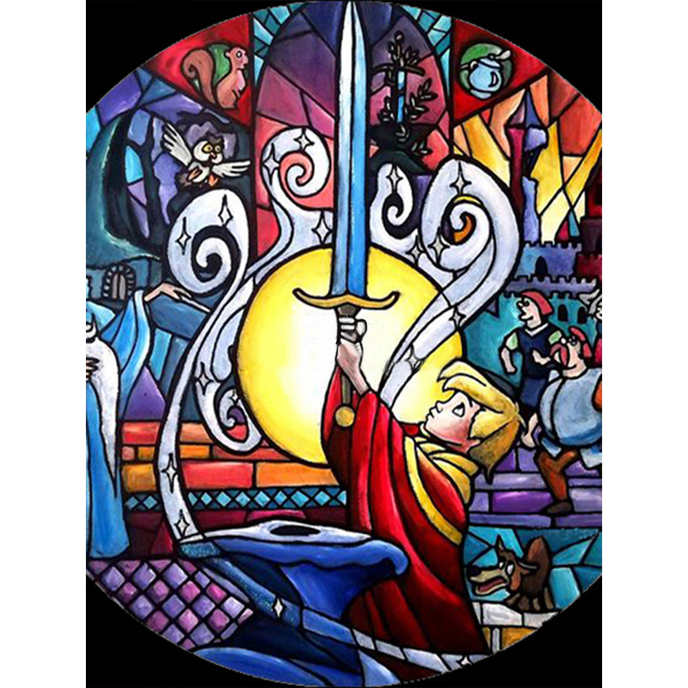 Diamond Painting - Full Round - prince with sword (30*40CM)