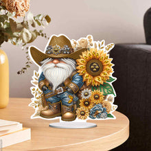 Load image into Gallery viewer, Special Shape Single-Side Gnome Cowboy Kid Diamond Art Tabletop Decor Home Decor

