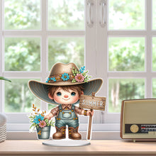 Load image into Gallery viewer, Special Shape Single-Side Gnome Cowboy Kid Diamond Art Tabletop Decor Home Decor
