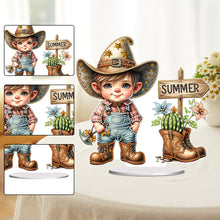Load image into Gallery viewer, Special Shape Single-Side Gnome Cowboy Kid Diamond Art Tabletop Decor Home Decor
