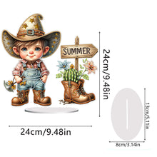 Load image into Gallery viewer, Special Shape Single-Side Gnome Cowboy Kid Diamond Art Tabletop Decor Home Decor
