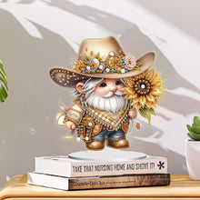 Load image into Gallery viewer, Special Shape Single-Side Gnome Cowboy Kid Diamond Art Tabletop Decor Home Decor
