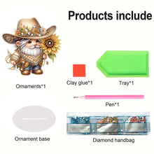 Load image into Gallery viewer, Special Shape Single-Side Gnome Cowboy Kid Diamond Art Tabletop Decor Home Decor
