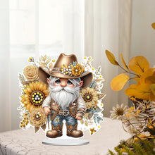 Load image into Gallery viewer, Special Shape Single-Side Gnome Cowboy Kid Diamond Art Tabletop Decor Home Decor
