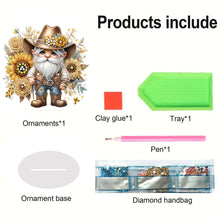 Load image into Gallery viewer, Special Shape Single-Side Gnome Cowboy Kid Diamond Art Tabletop Decor Home Decor
