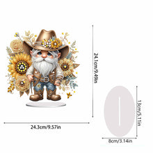 Load image into Gallery viewer, Special Shape Single-Side Gnome Cowboy Kid Diamond Art Tabletop Decor Home Decor
