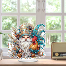 Load image into Gallery viewer, Rooster Gnome Special Shape Diamond Painting Desktop Decorations for Home Decor
