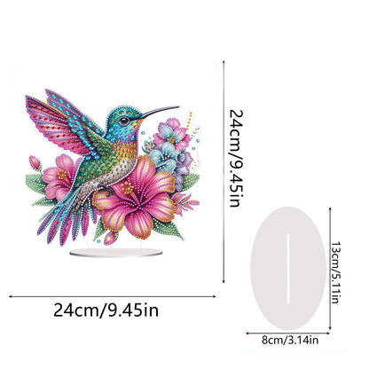 Special Shape Hummingbird Desktop Diamond Art Kit Craft for Home Office Decor