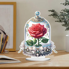 Load image into Gallery viewer, Special Shape Eternal Rose Desktop Diamond Art Kit for Home Office Desktop Decor
