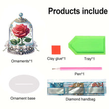 Load image into Gallery viewer, Special Shape Eternal Rose Desktop Diamond Art Kit for Home Office Desktop Decor
