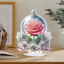 Load image into Gallery viewer, Special Shape Eternal Rose Desktop Diamond Art Kit for Home Office Desktop Decor
