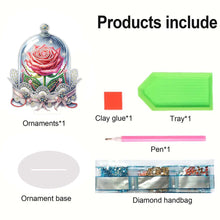Load image into Gallery viewer, Special Shape Eternal Rose Desktop Diamond Art Kit for Home Office Desktop Decor
