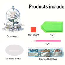 Load image into Gallery viewer, Special Shape Eternal Rose Desktop Diamond Art Kit for Home Office Desktop Decor
