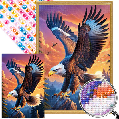 AB Diamond Painting - Full Round - sunset eagle (40*60CM)