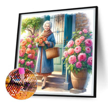 Load image into Gallery viewer, Diamond Painting - Full Round - garden old lady (30*30CM)
