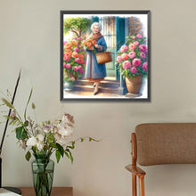 Load image into Gallery viewer, Diamond Painting - Full Round - garden old lady (30*30CM)
