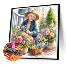 Load image into Gallery viewer, Diamond Painting - Full Round - garden old lady (30*30CM)
