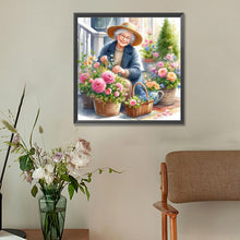 Load image into Gallery viewer, Diamond Painting - Full Round - garden old lady (30*30CM)
