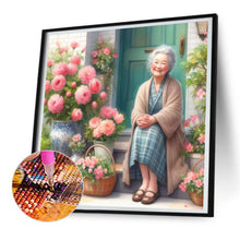 Load image into Gallery viewer, Diamond Painting - Full Round - garden old lady (30*30CM)
