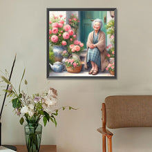 Load image into Gallery viewer, Diamond Painting - Full Round - garden old lady (30*30CM)
