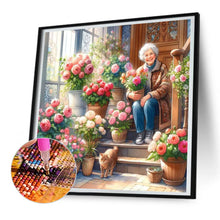 Load image into Gallery viewer, Diamond Painting - Full Round - garden old lady (30*30CM)

