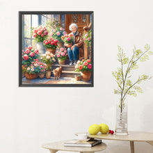 Load image into Gallery viewer, Diamond Painting - Full Round - garden old lady (30*30CM)
