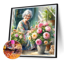 Load image into Gallery viewer, Diamond Painting - Full Round - garden old lady (30*30CM)
