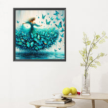 Load image into Gallery viewer, Diamond Painting - Full Round - Woman in elegant butterfly skirt (30*30CM)
