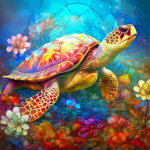 Load image into Gallery viewer, Diamond Painting - Full Round - swimming turtle (30*30CM)
