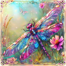 Load image into Gallery viewer, Diamond Painting - Full Round - garden dragonfly (30*30CM)
