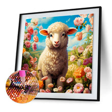 Load image into Gallery viewer, Diamond Painting - Full Round - little sheep among flowers (30*30CM)
