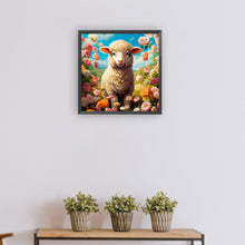 Load image into Gallery viewer, Diamond Painting - Full Round - little sheep among flowers (30*30CM)
