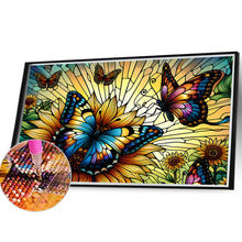 Load image into Gallery viewer, Diamond Painting - Full Round - Sunflower Butterfly Glass Art (40*30CM)
