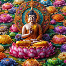 Load image into Gallery viewer, Diamond Painting - Full Round - rosette buddha (30*30CM)
