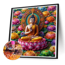 Load image into Gallery viewer, Diamond Painting - Full Round - rosette buddha (30*30CM)
